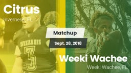 Matchup: Citrus vs. Weeki Wachee  2018