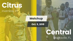 Matchup: Citrus vs. Central  2018
