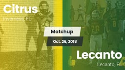 Matchup: Citrus vs. Lecanto  2018