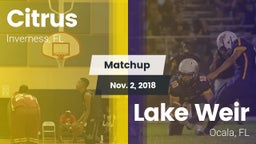 Matchup: Citrus vs. Lake Weir  2018