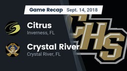 Recap: Citrus  vs. Crystal River  2018