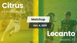 Matchup: Citrus vs. Lecanto  2019