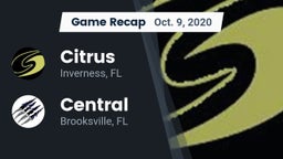 Recap: Citrus  vs. Central  2020