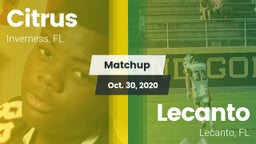 Matchup: Citrus vs. Lecanto  2020