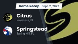 Recap: Citrus  vs. Springstead  2022