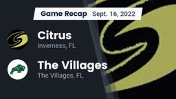 Recap: Citrus  vs. The Villages  2022