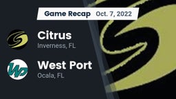 Recap: Citrus  vs. West Port  2022