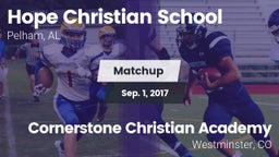 Matchup: Hope Christian vs. Cornerstone Christian Academy 2017