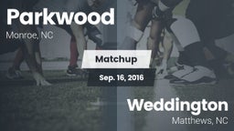 Matchup: Parkwood vs. Weddington  2016