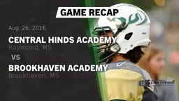 Recap: Central Hinds Academy  vs. Brookhaven Academy  2016