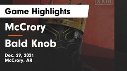 McCrory  vs Bald Knob  Game Highlights - Dec. 29, 2021