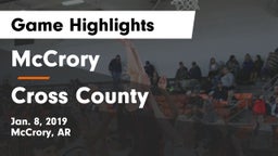 McCrory  vs Cross County Game Highlights - Jan. 8, 2019