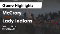McCrory  vs Lady Indians Game Highlights - Jan. 11, 2019