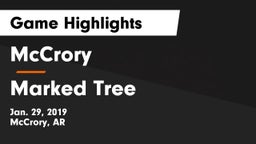 McCrory  vs Marked Tree Game Highlights - Jan. 29, 2019