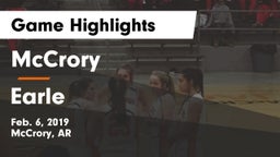 McCrory  vs Earle Game Highlights - Feb. 6, 2019