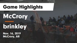 McCrory  vs brinkley Game Highlights - Nov. 16, 2019
