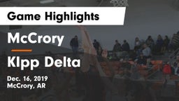 McCrory  vs KIpp Delta Game Highlights - Dec. 16, 2019