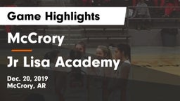 McCrory  vs Jr Lisa Academy  Game Highlights - Dec. 20, 2019