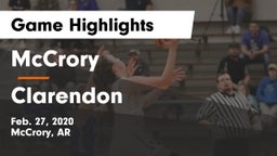 McCrory  vs Clarendon Game Highlights - Feb. 27, 2020