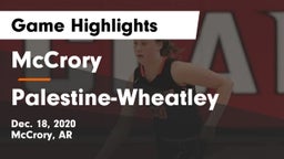 McCrory  vs Palestine-Wheatley  Game Highlights - Dec. 18, 2020