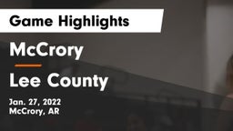 McCrory  vs Lee County  Game Highlights - Jan. 27, 2022