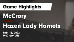 McCrory  vs Hazen Lady Hornets Game Highlights - Feb. 15, 2022