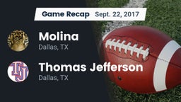 Recap: Molina  vs. Thomas Jefferson  2017