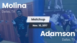 Matchup: Molina vs. Adamson  2017