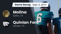 Recap: Molina  vs. Quinlan Ford  2019