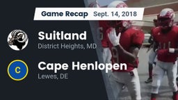 Recap: Suitland  vs. Cape Henlopen  2018