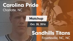 Matchup: Carolina Pride vs. Sandhills Titans 2016