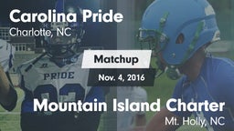 Matchup: Carolina Pride vs. Mountain Island Charter  2016