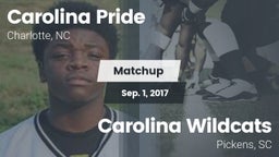 Matchup: Carolina Pride vs. Carolina Wildcats  2017