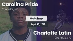 Matchup: Carolina Pride vs. Charlotte Latin  2017