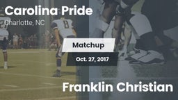 Matchup: Carolina Pride vs. Franklin Christian 2017