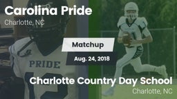 Matchup: Carolina Pride vs. Charlotte Country Day School 2018