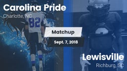 Matchup: Carolina Pride vs. Lewisville  2018