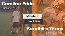 Matchup: Carolina Pride vs. Sandhills Titans 2018