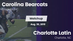 Matchup: Carolina Bearcats vs. Charlotte Latin  2019