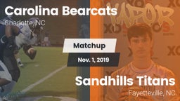 Matchup: Carolina Bearcats vs. Sandhills Titans 2019