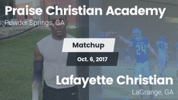 Matchup: Praise Christian Aca vs. Lafayette Christian  2017