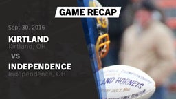 Recap: Kirtland  vs. Independence  2016