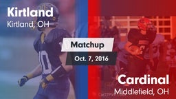 Matchup: Kirtland vs. Cardinal  2016