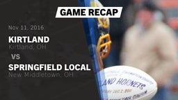 Recap: Kirtland  vs. Springfield Local  2016