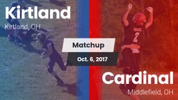 Matchup: Kirtland vs. Cardinal  2017