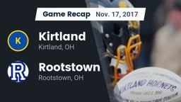 Recap: Kirtland  vs. Rootstown  2017