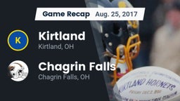 Recap: Kirtland  vs. Chagrin Falls  2017