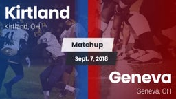 Matchup: Kirtland vs. Geneva  2018