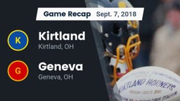 Recap: Kirtland  vs. Geneva  2018