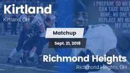 Matchup: Kirtland vs. Richmond Heights  2018